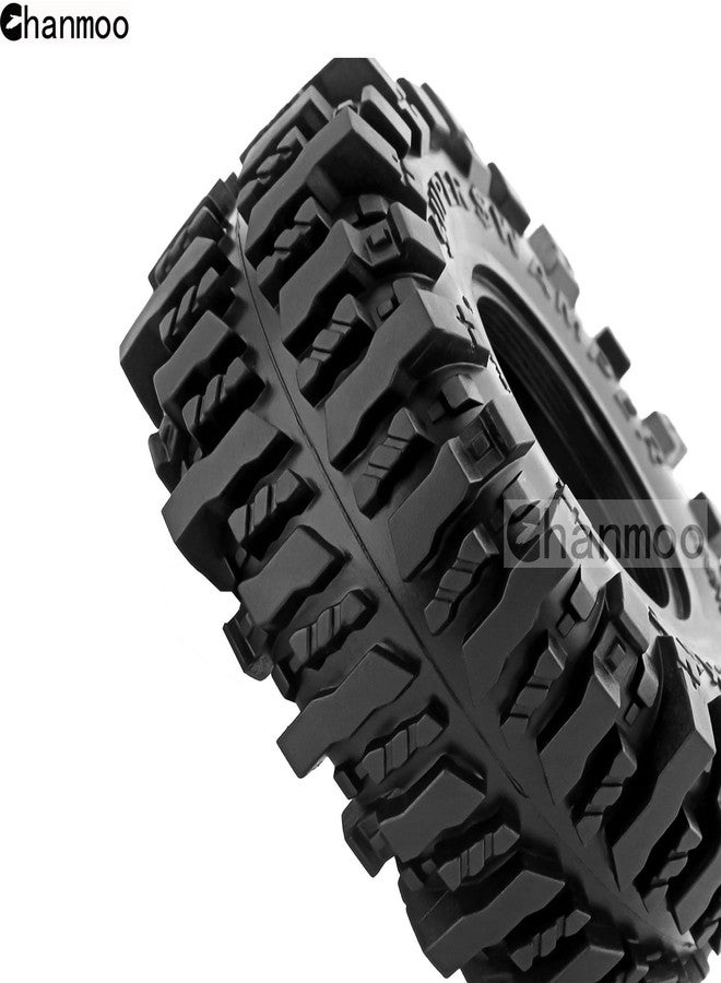 Chanmoo 1.9 Crawler Tires 118mm 1/10 RC Rubber Mud Slingers Grappler Wheels Tyres For 1:10 Scale Rock Crawler Car Traxxas TRX4 RC4WD D90 Axial SCX10 II TF2 Gen8 Tamiya CC01 1.9" Beadlock Rims 4PCS - Image 3